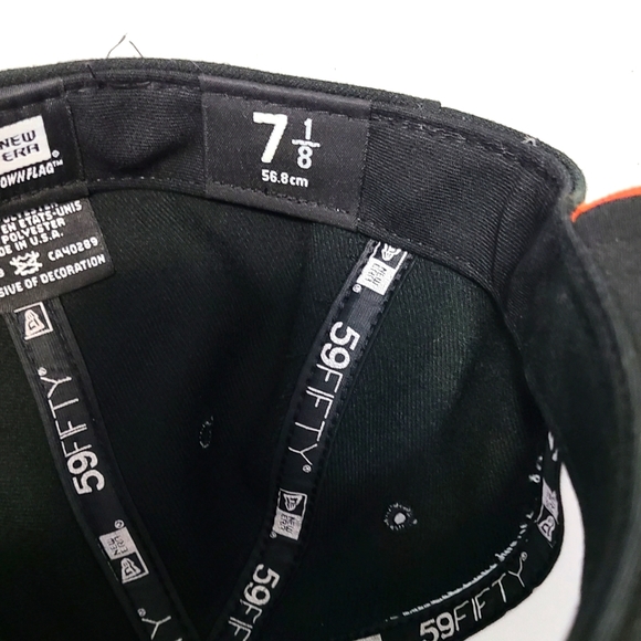 Men's Baltimore Orioles New Era White/Orange Home Authentic Collect - Size 7 1/8 - Picture 10 of 11